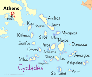 cyclades map
